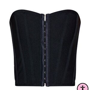 Black Bandage Hook and Eye Corset